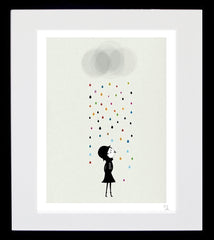 Mademoiselle Under the Rain Black Frame