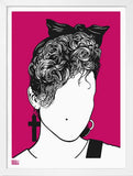 Music Icons - Madonna in Fuchsia Frame White