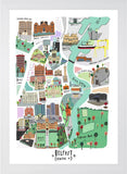 Places - Belfast Map - White Frame