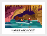 Co Fermanagh - Marble Arch Caves Frame White 40x30 No Mount