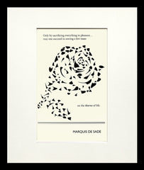 Postcard - Marquis De Sade - Small Flat Black Frame