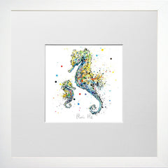 Print Open Edition Animals - Mini Me-12 x 12-Small Flat White Frame
