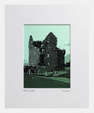 Monea Castle Small Flat White Frame