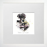 Print Open Edition Figurative - Mother And Child-12 x 12-Small Flat White Frame