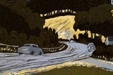 Linocut Print - Mount Panther 1994