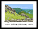 Co Down - Mournes Slieve Bernagh Frame Black 40x30 No Mount