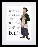 Father Ted - Mrs Doyle - What Would You Say? Black Frame