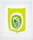 Nesting Birds-White Frame