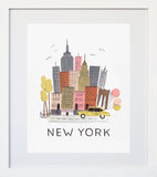 New York White Frame