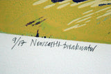 Linocut Print - Co Down Newcastle Breakwater