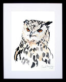 Animals Bird - Night Owl Frame Black