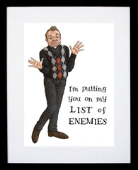 Father Ted - Noel Furlong - Enemies - Black Box Frame (With Mount)