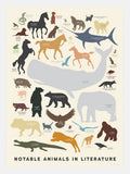 Notable Animals In Literature-White Box Frame
