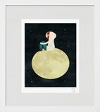 On The Moon White Frame