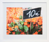 Paris In Orange - Roses Frame White 