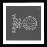 Ormeau Bakery Belfast 15 x 15 Black frame