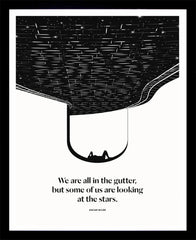 Oscar Wilde - Looking At The Stars Black Box Frame