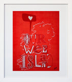 Ireland Our Wee Island White Frame