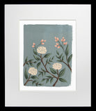 Painted Peonies Slate Black Frame