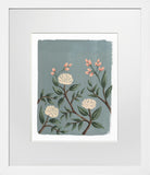 Painted Peonies Slate White Frame