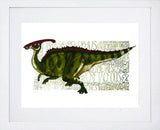 Animals - Dinosaur Parasaurolophus Frame White 