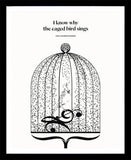 Paul Laurence Dunbar - Caged Bird Black Box Frame