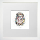 Print Open Edition Animals - Pickles-12 x 12-Small Flat White Frame