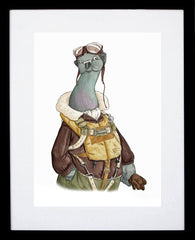 Animals - Pigeon Black Frame
