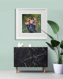 Print - Roses In Blue Bowl