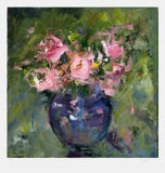 Print - Roses In Blue Bowl Unframed