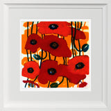 Poppies Chunky White Frame