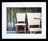 Paris In Purple - Table And Chairs Framed