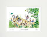 Quentin Blake 90th Birthday - Mr Filkins in the Desert - Unframed