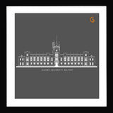Queen's University Belfast 15x15 Black frame