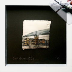 Memories - Queens University Belfast-16 x 16-White Frame