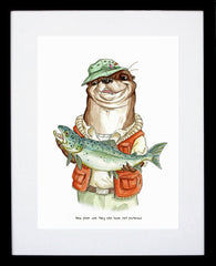 Animals - Otter Shakespeare Quote Frame Black
