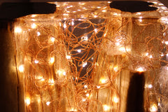 Reclaimed Antique Pine Wood And Resin Light Sculpture 2