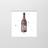 Print Open Edition Drinks - Red-12 x 12-Unframed