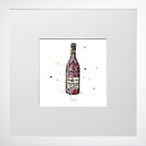 Print Open Edition Drinks - Red-12 x 12-Small Flat White Frame