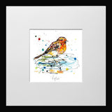Print Open Edition Floral - Reflect-12 x 12-Small Flat Black Frame