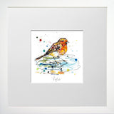 Print Open Edition Floral - Reflect-12 x 12-Small Flat White Frame