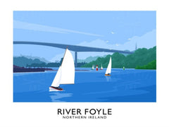 Co Derry - River Foyle-40 x 30-Unframed