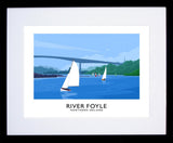 Co Derry - River Foyle-40 x 30-Black Box Frame (With Mount)