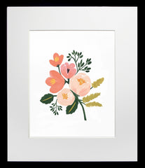 Rose Botanical Black Frame