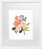 Rose Botanical White Frame