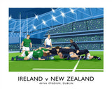 Sport - Rugby - Ireland v New Zealand Unframed 40x30