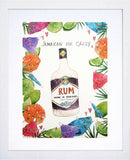 Drinks Rum - Jamaican Me Crazy White Frame