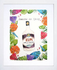 Drinks Rum - Jamaican Me Crazy White Frame