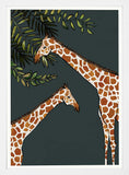 Savannah Giraffe White Frame