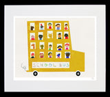 School Bus Black Frame